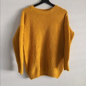 SHEIN Drop Shoulder Mustard Jumper
